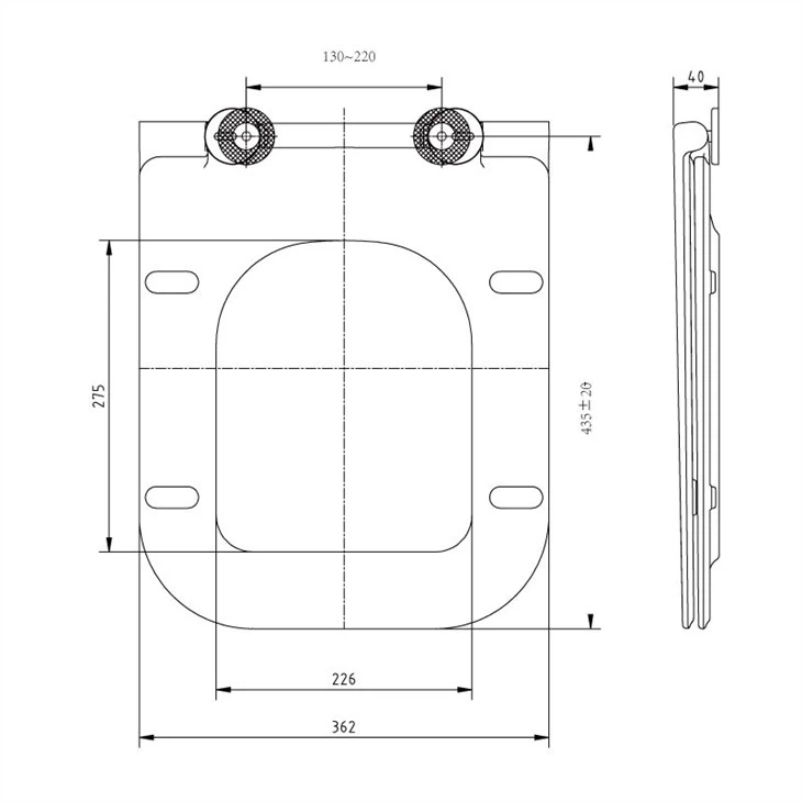 toilet seat square soft close