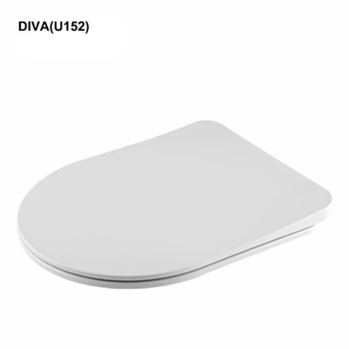 Cerniere fisse per sedile WC con chiusura morbida a forma di D