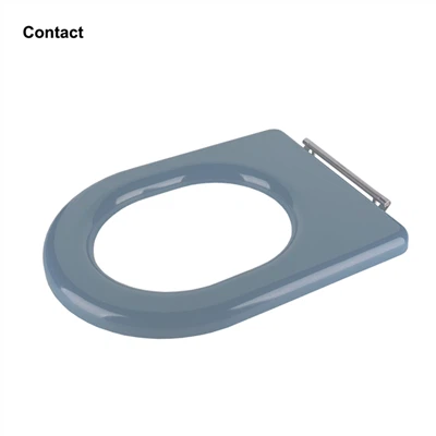 Sedile WC a forma di D grigio