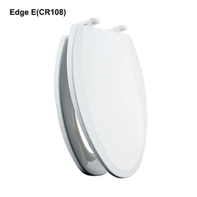 Sedile WC bianco allungato con chiusura rallentata